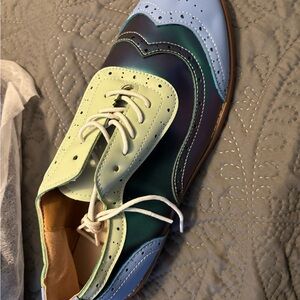 Purple and Brown Oxford Shoes